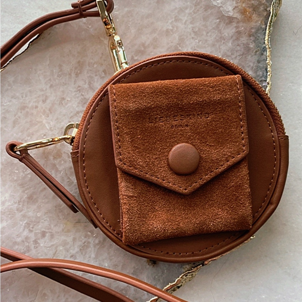 Liebeskind Cross Wa S Circle Bag- Brown NWOT + storing pouch